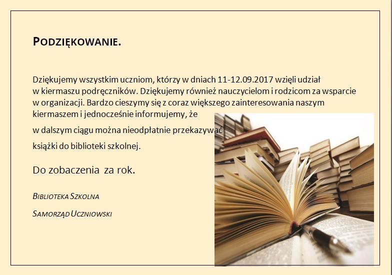 podziękowanie